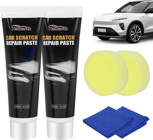 Scratch Repair Wax for Car, Car Scratch Remover, Professional Car Scratch Repair Paste Polishing Wax with Wipe & Sponge (120 ml * 2 + Wipe * 2 + Sponge * 2) in Saudi Arabia