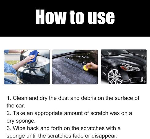 Scratch Repair Wax for Car, Car Scratch Remover, Professional Car Scratch Repair Paste Polishing Wax with Wipe & Sponge (120 ml * 2 + Wipe * 2 + Sponge * 2) in Saudi Arabia