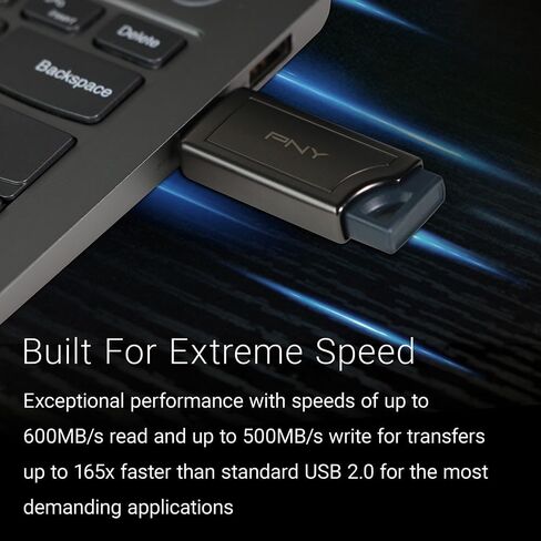 محرك فلاش PNY 1 تيرابايت PRO Elite V2 USB 3.2 Gen 2 – 600 ميجابايت/ثانية، ذهبي in Saudi Arabia