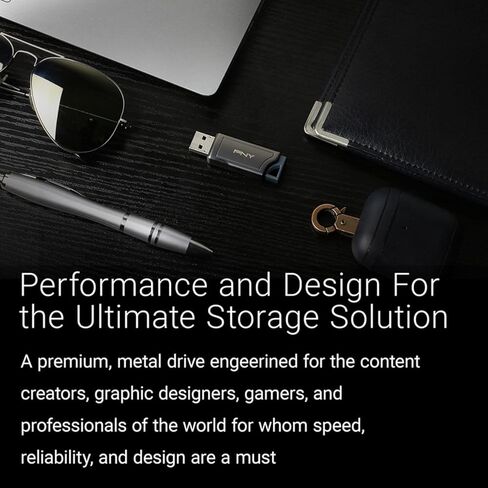 محرك فلاش PNY 1 تيرابايت PRO Elite V2 USB 3.2 Gen 2 – 600 ميجابايت/ثانية، ذهبي in Kuwait