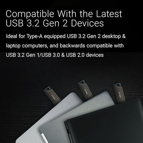 محرك فلاش PNY 1 تيرابايت PRO Elite V2 USB 3.2 Gen 2 – 600 ميجابايت/ثانية، ذهبي in Kuwait