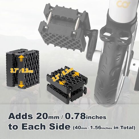 CyclingDeal 1.5-inch Pedal Blocks for Child & Adult Bicycles - One Pair - Bring The Pedals Closer to Rider - Secure & Comfortable Riding - Premium Quality in Saudi Arabia