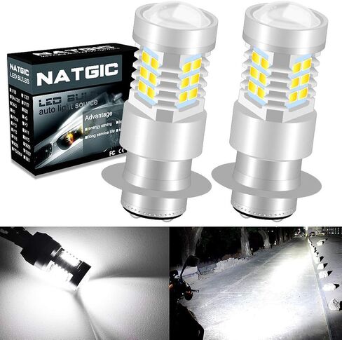 مصابيح P15D H6M LED 21-EX 2835 شرائح SMD مع جهاز عرض عدسة لمصابيح الضباب، وأضواء الجري أثناء النهار، ومصابيح قيادة السيارات، DC 10-16V، 10.5W، أبيض (عبوة من 2) in Kuwait