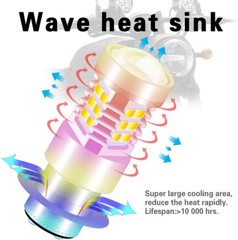 مصابيح P15D H6M LED 21-EX 2835 شرائح SMD مع جهاز عرض عدسة لمصابيح الضباب، وأضواء الجري أثناء النهار، ومصابيح قيادة السيارات، DC 10-16V، 10.5W، أبيض (عبوة من 2) in Kuwait
