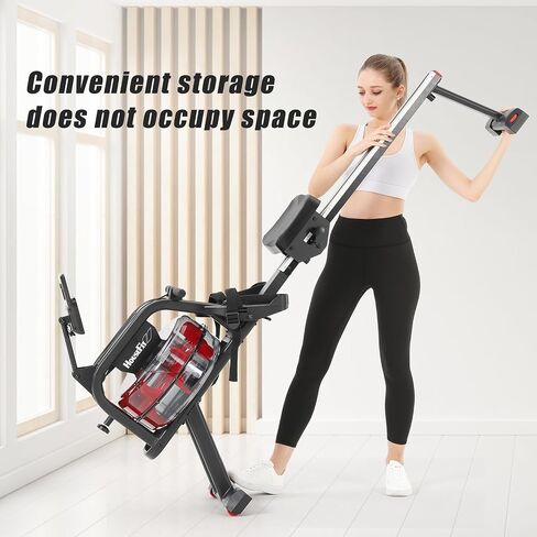 Rowing Machine 350LB Weight Capacity for Home use with Big LCD Monitor Water Row Machine, Tablet Holder and Comfortable Seat Cushion in Saudi Arabia