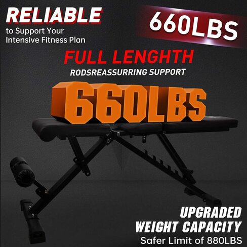 FLYTIGER Weight Bench Adjustable Strength Training Workout Benches Foldable Work Out Incline Bench Set for Home Gym Weight Lifting Dumbbell Exercise Full Body Workout with Resistance Rope in Saudi Arabia