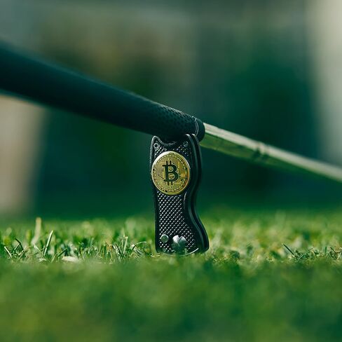 أداة إصلاح HODL 21 Bitcoin Golf Divot، ملحقات الجولف المعدنية بالكامل - أداة جولف متعددة 3 في 1 (أداة Divot، علامة الكرة، حامل النادي) | قابلة للطي مع زر منبثق وعلامة كروية مغناطيسية in Kuwait