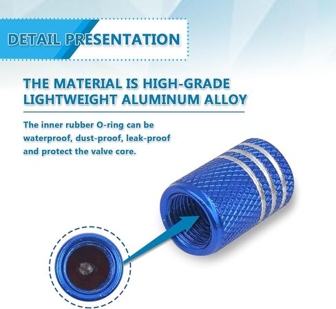 12PCS Aluminum Alloy Rubber Sealed Tire Cap, American Flag Tires Caps, Leak-Proof Air Protection Light-Weight Compatible with Cars, SUVs Motorcycles and Bike Car Exterior Accessories in Saudi Arabia