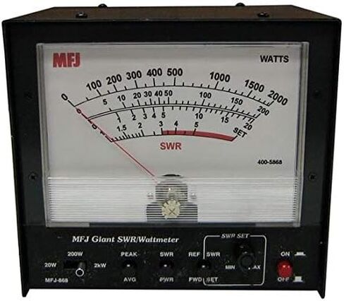 MFJ-868B MFJ868 MFJ-868 الأصلي MFJ أكبر جهاز HF في العالم + 6M ذروة القراءة SWR/واط متر (20/200/2000 واط) أسود in Kuwait