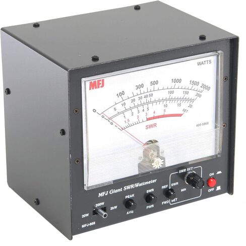 MFJ-868B MFJ868 MFJ-868 الأصلي MFJ أكبر جهاز HF في العالم + 6M ذروة القراءة SWR/واط متر (20/200/2000 واط) أسود in Kuwait