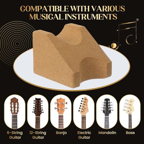 مسند رقبة جيتار قابل للتعديل من YASUOA، وسادة دعم رقبة جيتار الفلين الطبيعي، حامل حامل رقبة الفلين لجميع القيثارات؛ ملحقات إصلاح الجيتار الأساسية in Kuwait