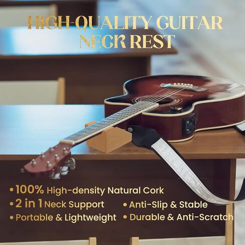 مسند رقبة جيتار قابل للتعديل من YASUOA، وسادة دعم رقبة جيتار الفلين الطبيعي، حامل حامل رقبة الفلين لجميع القيثارات؛ ملحقات إصلاح الجيتار الأساسية in Kuwait
