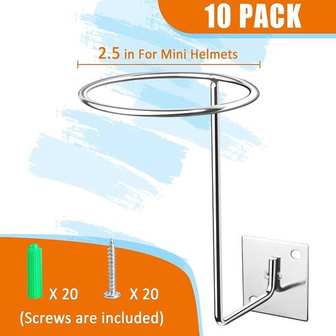 tutata Mini Helmet Display Holder, Mini Helmet Rack Wall Mount, Mini Helmet Organizer- 10 Pack in Saudi Arabia