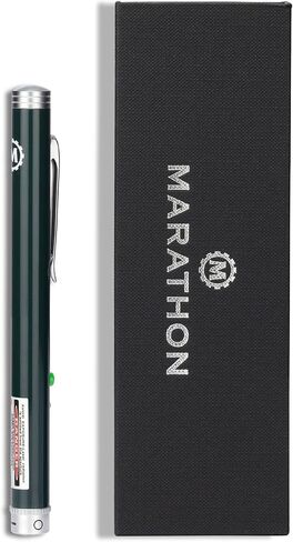 Marathon Multi Symbol Laser Pointer, Green - 20X Brighter Than Red Laser - 1 Mile Night-time Range & Visible in Broad Daylight - TAA Compliant - 4 Custom Pointers - Two AAA Batteries Included in Saudi Arabia