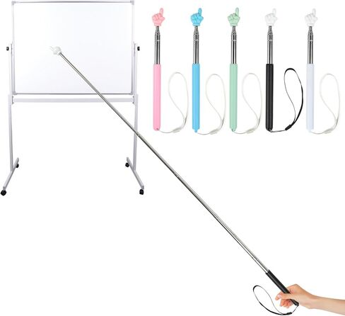 5 قطع مؤشرات قابلة للسحب للفصول الدراسية للأطفال، عصا مؤشر تلسكوبية للمعلم، مؤشر إصبع اليد طويل يمتد إلى 35 بوصة مع حبال لقراءة العروض التقديمية الناطقة للأطفال في المدرسة الابتدائية in Kuwait