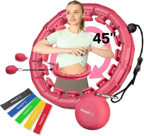 Weighted Infinity Hoop for Abs & HIPS - Smart Weighted Hula Hoop for Exercise – Adjustable Smart Hula Hoop for Waist Sizes 25–45 Inches – Home Workout Equipment by HoneyTr in Saudi Arabia