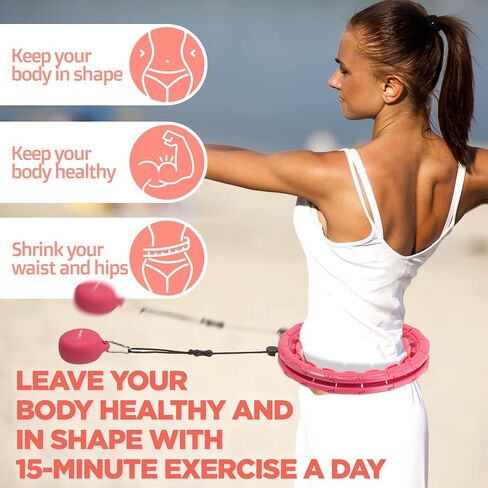 Weighted Infinity Hoop for Abs & HIPS - Smart Weighted Hula Hoop for Exercise – Adjustable Smart Hula Hoop for Waist Sizes 25–45 Inches – Home Workout Equipment by HoneyTr in Saudi Arabia
