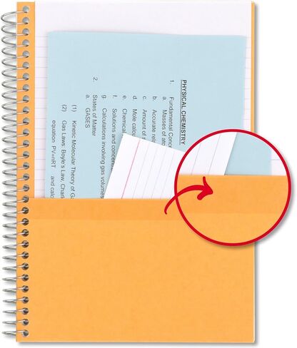 Five Star Small Spiral Notebook, 5 Subject, College Ruled Paper, 180 Sheets, 9-1/2" x 6", Color Will Vary, 1 Count (06184) in Saudi Arabia