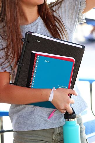 Five Star Small Spiral Notebook, 5 Subject, College Ruled Paper, 180 Sheets, 9-1/2" x 6", Color Will Vary, 1 Count (06184) in Saudi Arabia