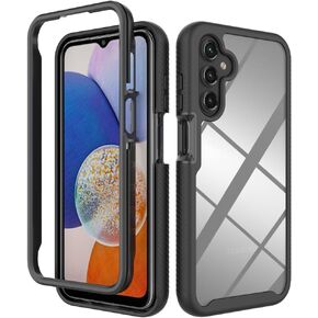 Transparent Back Case Compatible for Gabb Phone 4 Pro, Compatible with Gabb 4Pro Case Non-Yellowing Crystal Clear Anti-Fingerprint Hard PC Back+Anti-Slip Shockproof TPU Bumper Rugged, Black