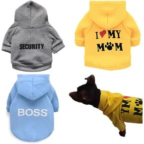 Small Dog Outfits Christmas Hooded Medium Size Dog Sweaters Shih Tzu Clothes Puppy Boy Custume Mini Dachshund Hood M