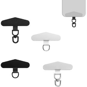 4 Pcs Metal Phone Tether Tab, Metal Phone Patch Phone Tether Tab Rotatable 360 Cell Phone Lanyard Patches for Mobile Phone Strap Replacement Part