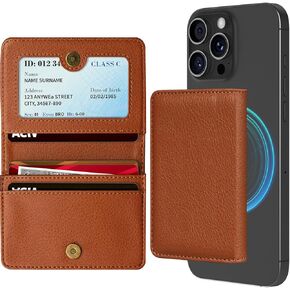 LOHASIC Magnetic Phone Wallet Card Holder for Phone Case Compatible with MagSafe, Fits 10+ Cards RFID Blocking PU Leather Wallet for iPhone 16/15/14/13/12 Pro Max Plus Series, Black