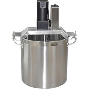 40L/10.5 Gal Automatic Food Mixer 110V 180W Stainless Steel Electric Mixer For Cooking Agitator Chocolate Paste Heat Mixing Machine Food Mixer Pot Seasoning Bottom Soup Sauce Stirrer