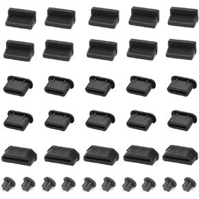 35 PCS USB Port Cover 4 Types Port Protection USB Dust Cover, 10 PCS USB C Dust Plug 10 PCS USB Port Caps 10 PCS Headphone Plug 5 PCS HDMI Plug (4 Type Combo)