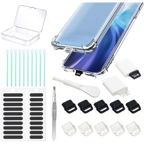 10 Pack, USB-C Dust Plug, Dustproof Plug Cover, C-Type Dustproof Dlug, Dustproof Plug Kit, with Cleaning Tool,Loudspeaker Dust Screen，Suitable for All C-Type Ports, Compatible with iPhone 15