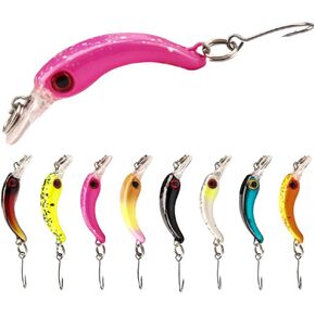 ikasus Fishing Lures, Fishing Spoon,8pcs Colorful Fishing Lures Metal Spoons Micro Jigging Bait,Trout Lures, Bass Lures, Spinning Lures,Hard Metal Spinner Baits kit with Box