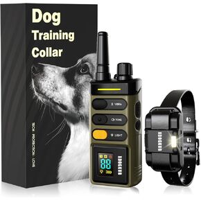 Dog Shock Collar - 5200FT Dog Training Collar with Remote, IPX7 Waterproof Electric Collar and Remote with 4 Training Modes, Security Lock, Rechargeable e-Collar for All Breeds, Sizes