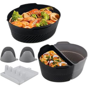 6-Quart Slow Cooker Liners Set, Silicone Slow Pot Liners Reusable, Slow Cooker Divider Liners, Slow Cooker Dividers Silicone, Slow Cooker Liners, Fits Oval Slow Cooker
