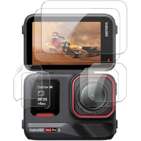 Screen Protector for Insta360 Ace Pro 2,【2+2+2 pack】，Ultra Clear Tempered Glass Insta 360 Ace Pro 2 Screen Protector & Lens Protector,Ultra HD, 9H,(Not for Insta360 Ace/Ace Pro)