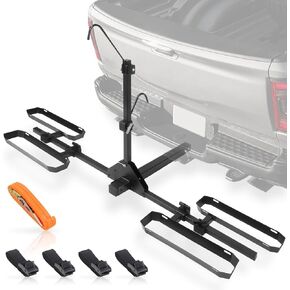 Tiltable Hitch Bike Rack, Compatible with 2" Receivers RV Camper Motorhome Trailer - Holds 2 Bikes, Max Load 160 Lbs