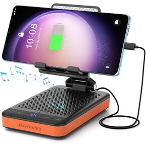 JTEMAN Birthday Gifts for Men Women,Bluetooth Speaker Phone Stand with Power Bank,Portable Foldable Charging Speaker Stand,Unique Gifts for Women Dad,Men Gifts Tech Gadgets