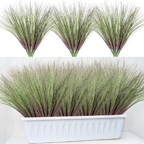 Artificial Grass,Fake Grass Artificial Shrubs Wheat Grass Greenery,Fake Grass Decor Artificial Plants Ornamental Grass Outdoor Fake Grass Green Leaves for Decoration(24PCS)