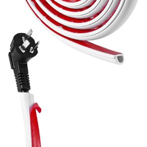 Wall Cord Hider, 39.4 Inch Self-Adhesive Wire Covers Floor Power Cord Cover Cable Concealer Wall Wire Hider Flexible TV Cable Raceway for Home Office Cable Management Organizer