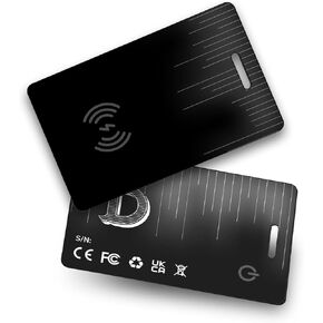 Wallet Tracker Card, Ultra-Thin Wireless Charging Wallet Finder Work with Apple Find My (iOS Only) Key Finder IP68 Waterproof Card Tracker for Wallet,Luggage Tag, ID Card