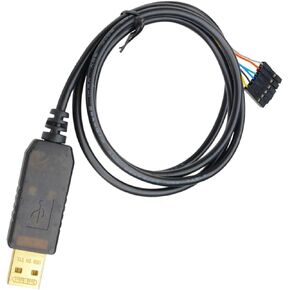 Aideepen USB to TTL RS232 3.3V Serial Download Cable Adapter Original 6PIN 5V FTDI-232 Module 1M Wire AVR ARM(Combined Head)