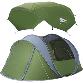 2 Person Easy Pop Up Tent,9.5’X6.6’X52'',Waterproof, Automatic Setup,2 Doors-Instant Family Tents for Camping, Hiking & Traveling