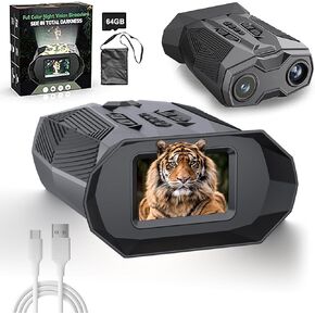 Night Vision Goggles - 4k Night Vision Binoculars for Adults,1968ft Viewing Range,20X Zoom for Hunting & Security,3'' Screen Rechargeable Infrared Binoculars