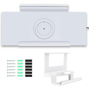 جهاز توجيه 2 في 1 مثبت على الحائط لجهاز Starlink Gen 3 ومصدر طاقة قياسي V3، حامل طاقة Gen3 Router Mount V3 لـ Starlink، ثبات الفولاذ المقاوم للصدأ، سلامة الإشارة، موفر للمساحة، أبيض