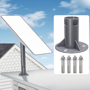Starlink Gen 2 Fixed Base，Starlink Gen 2 Pole Mount（Short Model）, Starlink V2 Stainless Steel Pipe Adapter，Starlink Mounting kit for Starlink Gen 2 Receiver，Starlink Internet Kit Satellite-Dark Gray
