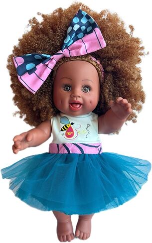 Orijin Bees Sweet Joy Baby Bee Doll - African American Doll, Black Doll, Latino Doll, Afro Doll, Baby Doll, Curly Hair Doll, Baby Doll, African Doll, Birthday Gift, in Saudi Arabia