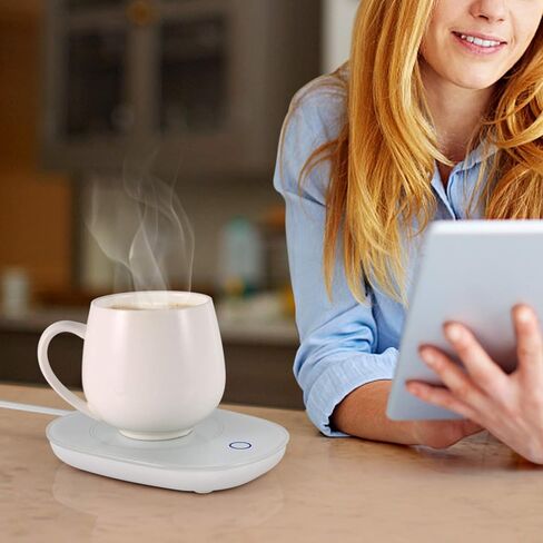 Coffee Mug Warmer, Electric Beverage Warmer Plate with Auto Shut Off Smart Gravity Sensing Mug Cup Heater for Candle, Milk, Tea, Water, Cocoa in Saudi Arabia