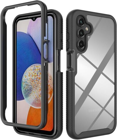 Transparent Back Case Compatible for Gabb Phone 4 Pro, Compatible with Gabb 4Pro Case Non-Yellowing Crystal Clear Anti-Fingerprint Hard PC Back+Anti-Slip Shockproof TPU Bumper Rugged, Black in Saudi Arabia