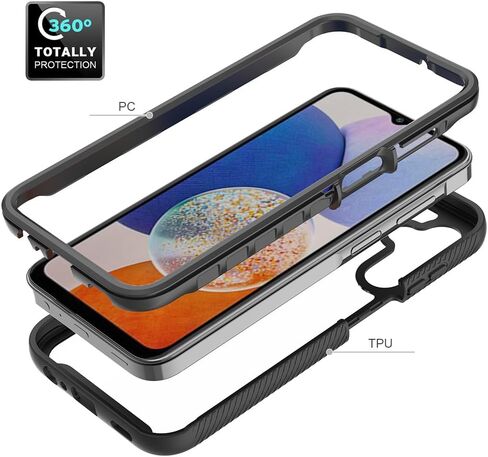 Transparent Back Case Compatible for Gabb Phone 4 Pro, Compatible with Gabb 4Pro Case Non-Yellowing Crystal Clear Anti-Fingerprint Hard PC Back+Anti-Slip Shockproof TPU Bumper Rugged, Black in Saudi Arabia
