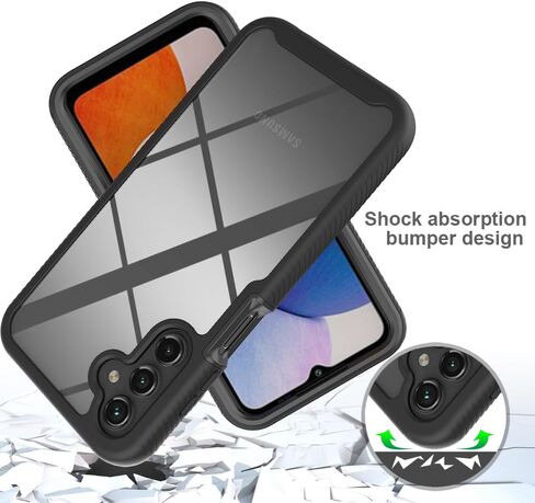 Transparent Back Case Compatible for Gabb Phone 4 Pro, Compatible with Gabb 4Pro Case Non-Yellowing Crystal Clear Anti-Fingerprint Hard PC Back+Anti-Slip Shockproof TPU Bumper Rugged, Black in Saudi Arabia