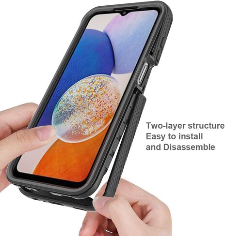 Transparent Back Case Compatible for Gabb Phone 4 Pro, Compatible with Gabb 4Pro Case Non-Yellowing Crystal Clear Anti-Fingerprint Hard PC Back+Anti-Slip Shockproof TPU Bumper Rugged, Black in Saudi Arabia